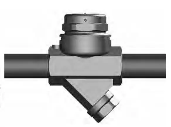 Purgador de disco en vertical. El disco se desgasta más rápido que en horizontal. Mejor usar modelo con conexión giratoria.